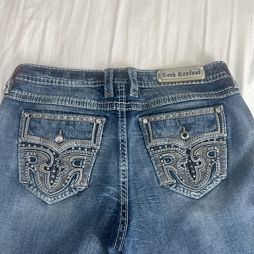 Rock Revival Light Blue Embellished Jeans